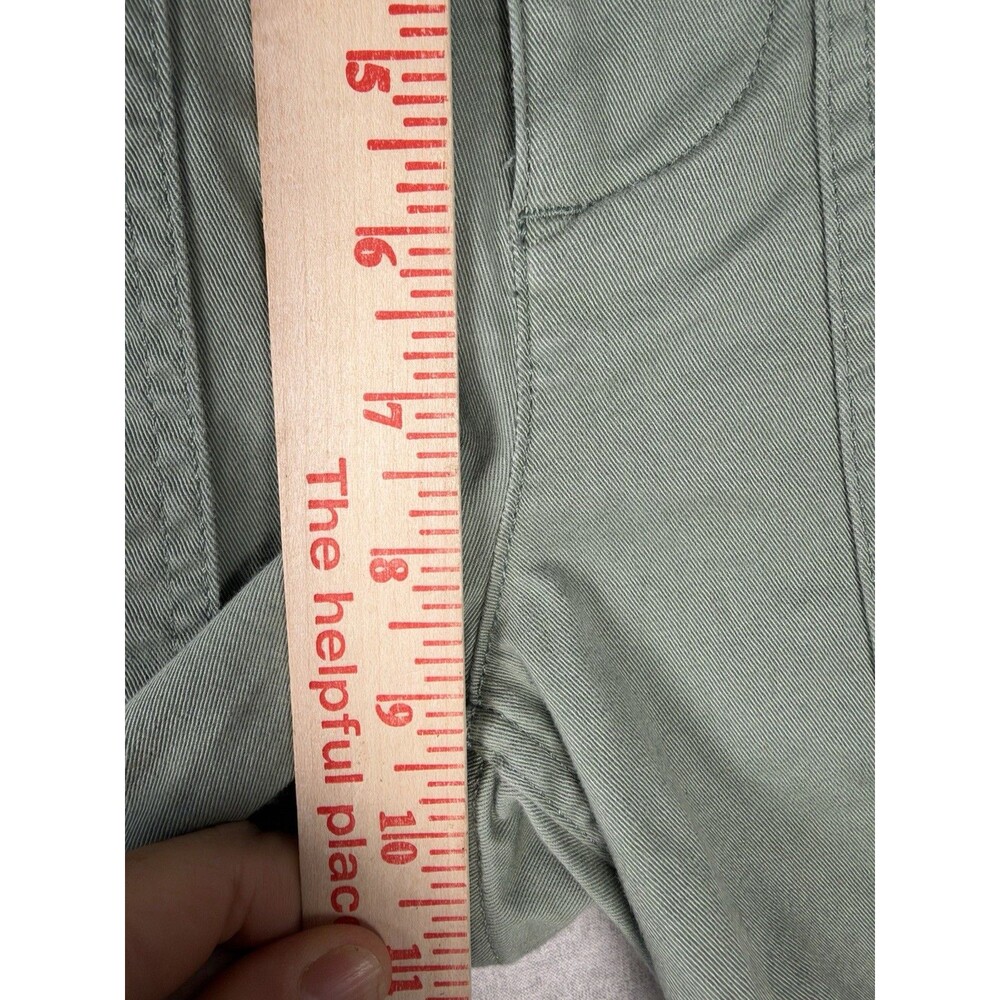 LANDS' END Mid Rise Straight Leg Cotton/Spandex Pants Petite Size 2P Olive Green - Picture 5 of 7